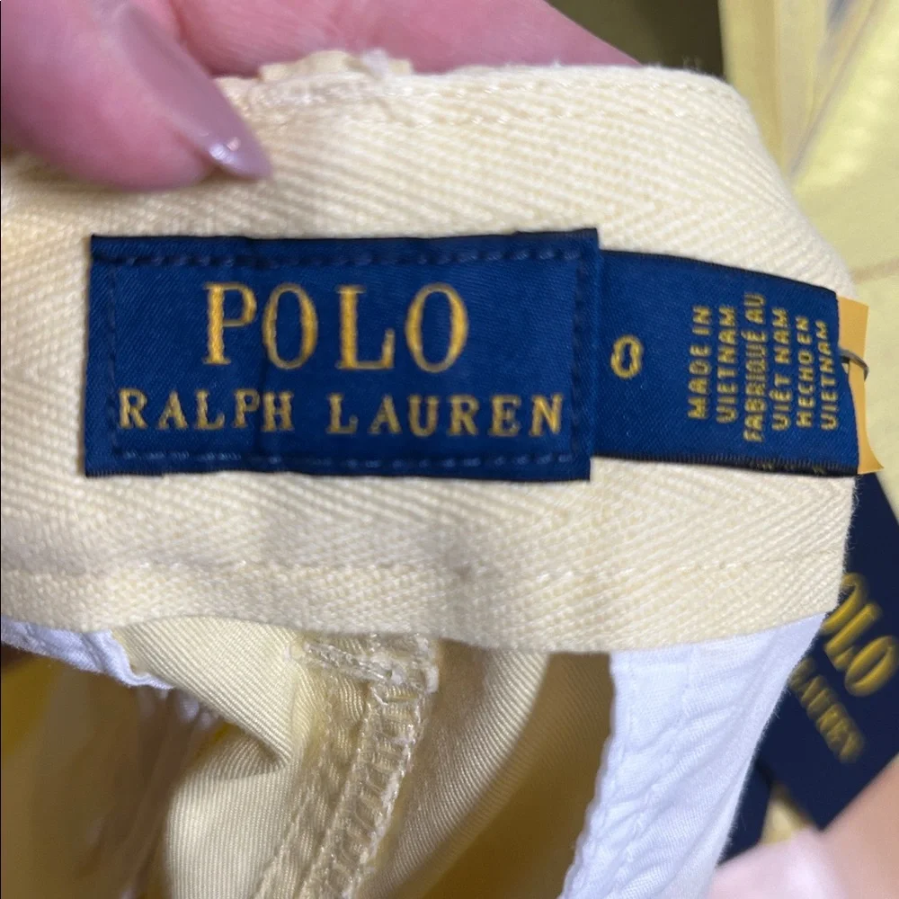 Polo by Ralph Lauren Yellow Cotton Shorts NWT 0
